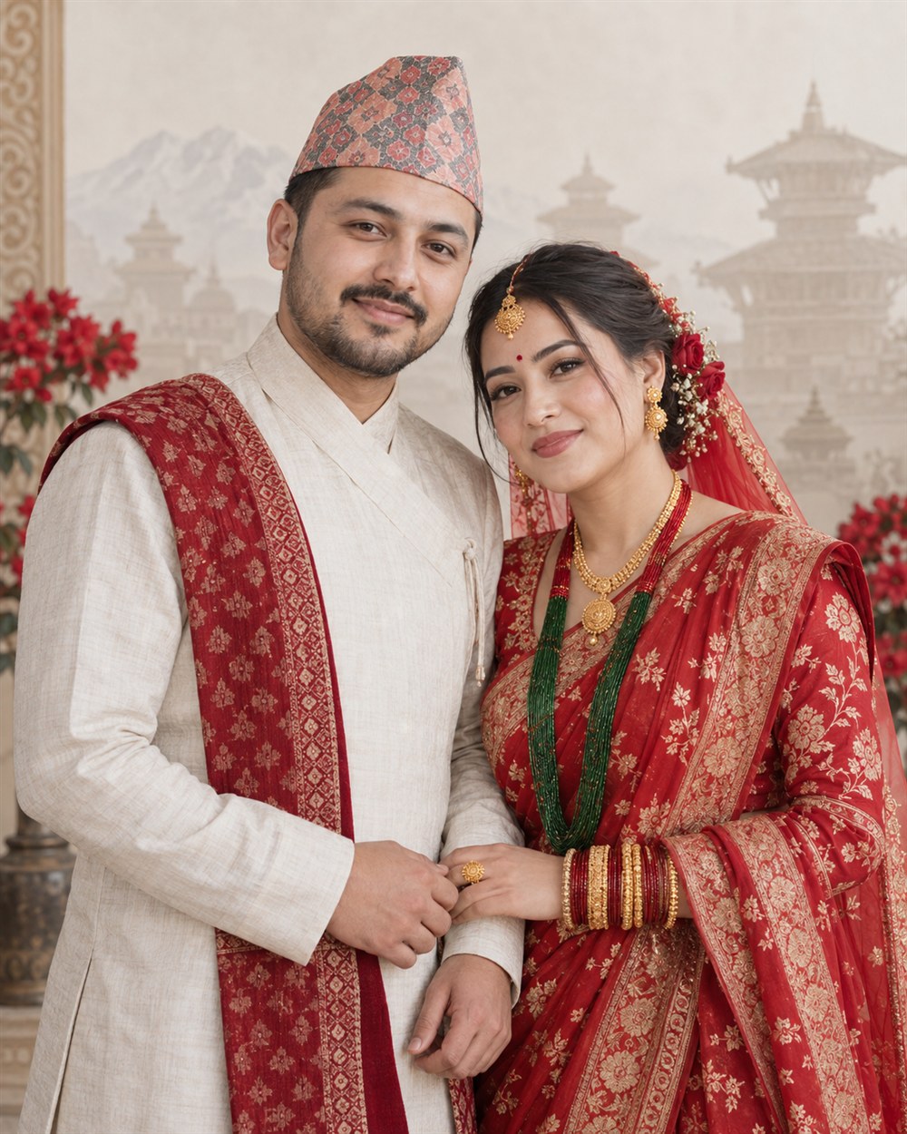 A Nepali wedding couple