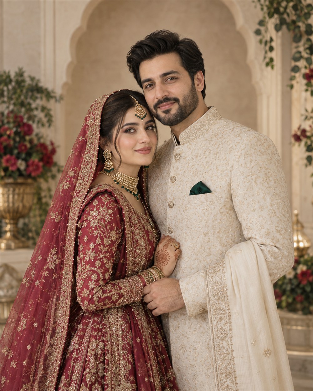A Pakistani wedding couple
